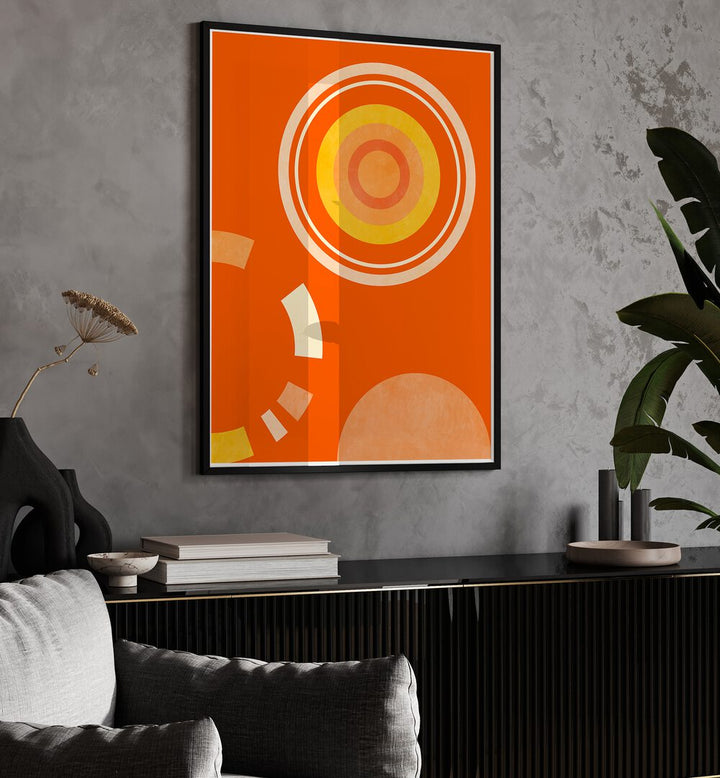 Spring Mid Raphsody Orange IV By Ana Rut Bre Abstract Art Abstract Wall Art placed on a wall