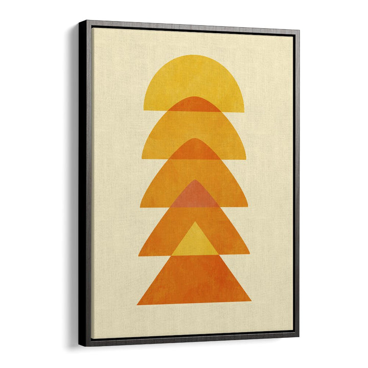 Spring Mid Raphsody Orange V By Ana Rut Bre Abstract Art Abstract Wall Art in Black Floater Frame