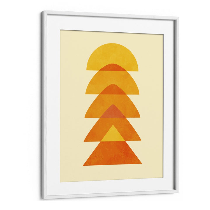 Spring Mid Raphsody Orange V By Ana Rut Bre Abstract Art Abstract Wall Art in White Frame With Mount