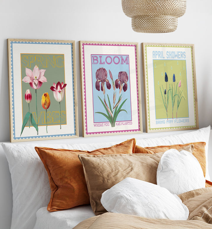 SPRING WHISPER , SET OF 3 PAINTINGS
