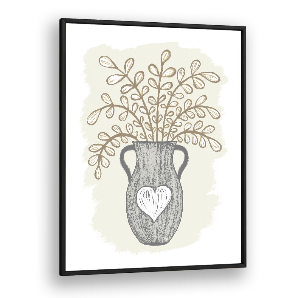 Springtime by Martina Botanical Art Prints in Black Plain Frame