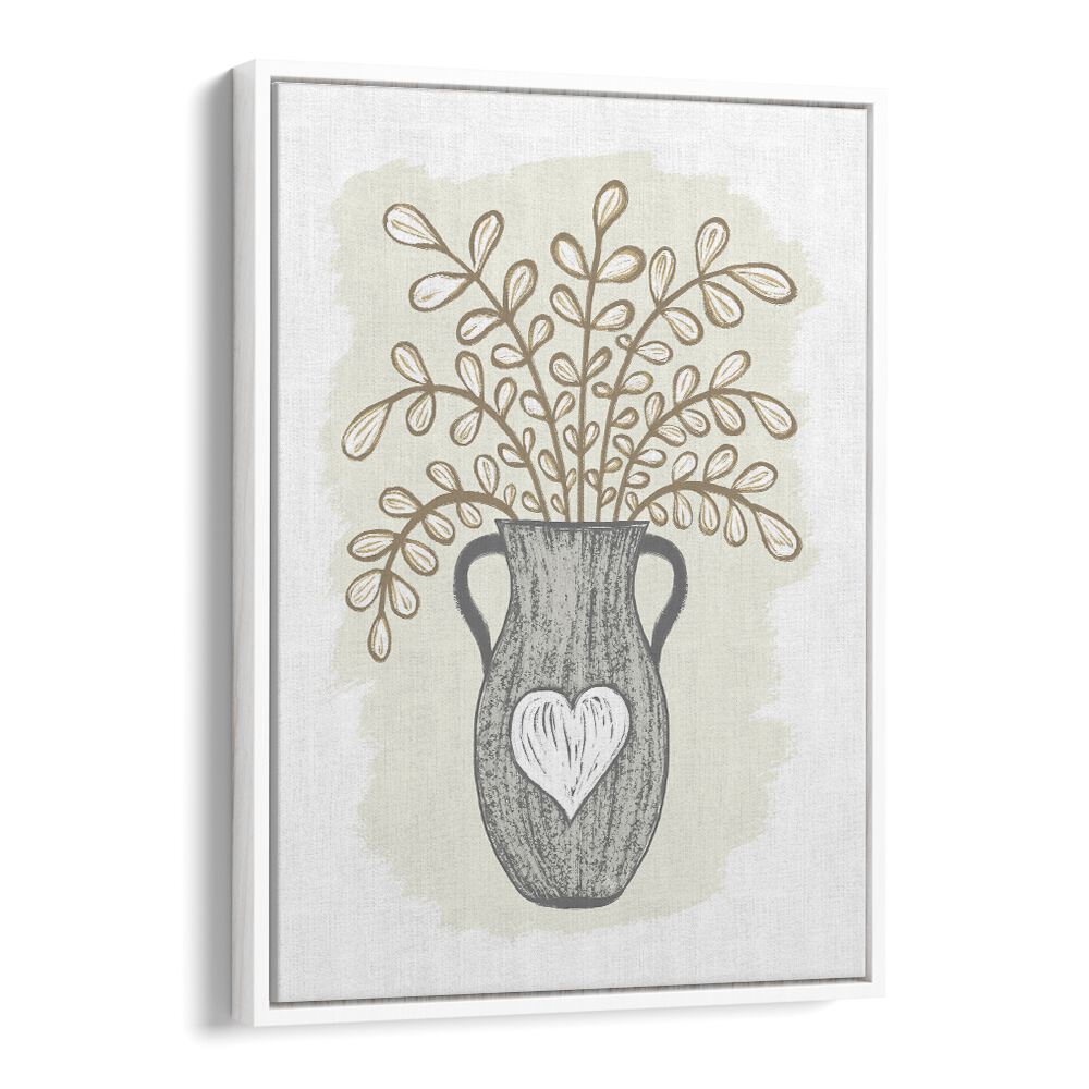 Springtime by Martina Botanical Art Prints in White Floater Frame