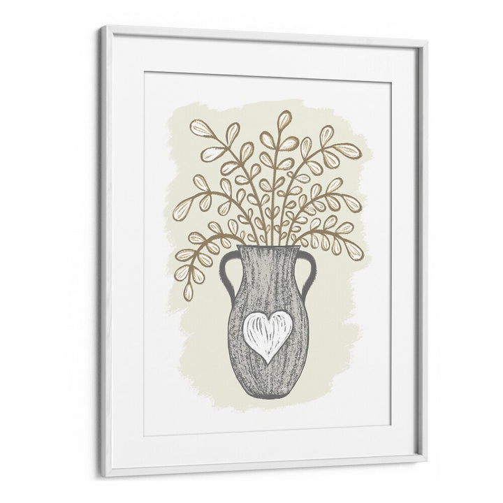 Springtime by Martina Botanical Art Prints in White Frame With Mount