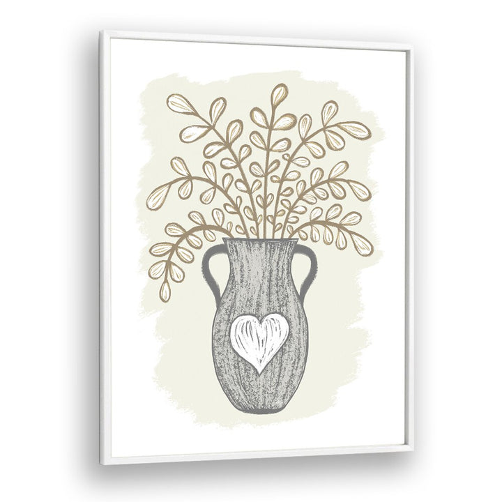 Springtime by Martina Botanical Art Prints in White Plain Frame