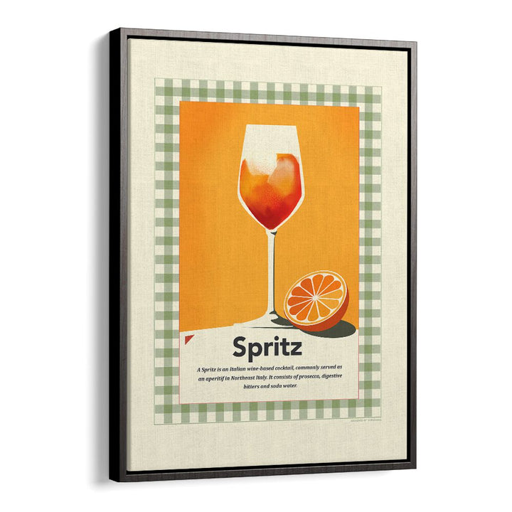 Spritz Retro Print by Studio Mandariini Kitchen Posters Kitchen Art Prints in Black Floater Frame