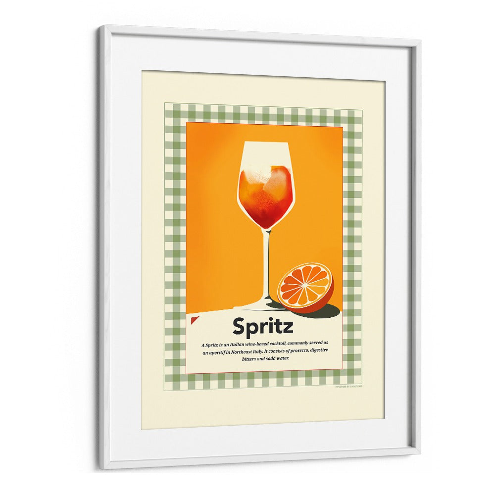 Spritz Retro Print by Studio Mandariini Kitchen Posters Kitchen Art Prints in White Frame With Mount