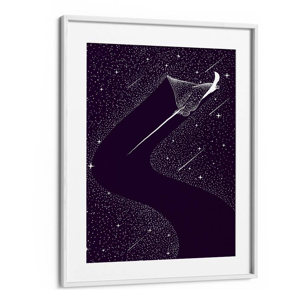 Star Collector Version II By Aliriza Cakir Surreal Paintings Surreal Art in White Frame With Mount