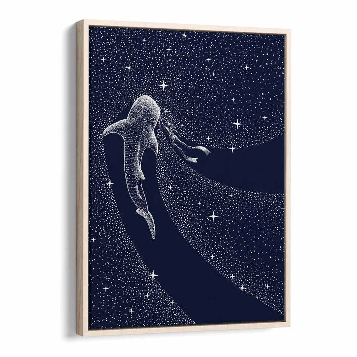 Star Eater And Diver II By Aliriza Cakir Surreal Paintings Surreal Art in Oak Wood Floater Frame