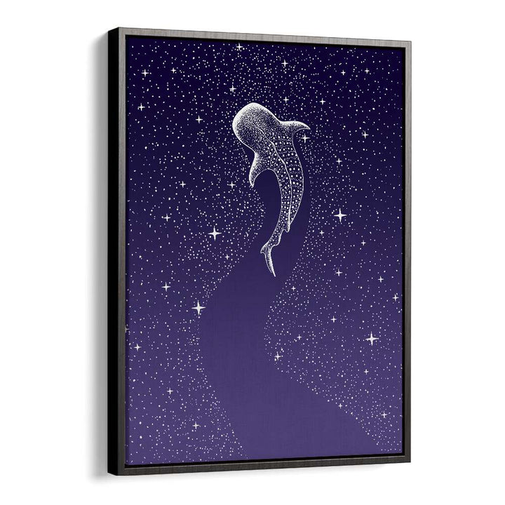 Star Eater Dark Blue To Purple Grad By Aliriza Cakir Surreal Paintings Surreal Art in Black Floater Frame