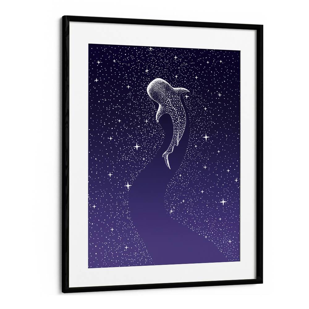 Star Eater Dark Blue To Purple Grad By Aliriza Cakir Surreal Paintings Surreal Art in Black Frame With Mount