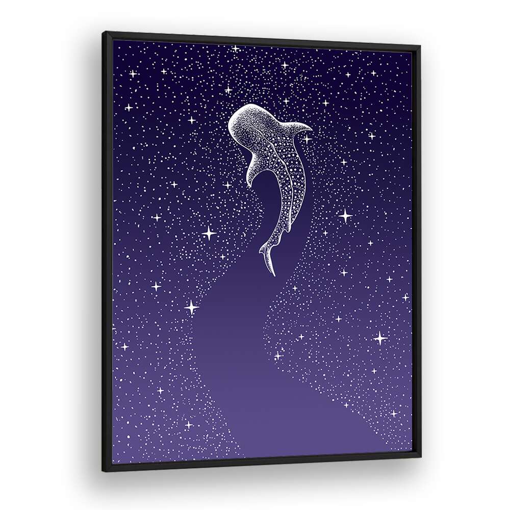 Star Eater Dark Blue To Purple Grad By Aliriza Cakir Surreal Paintings Surreal Art in Black Plain Frame