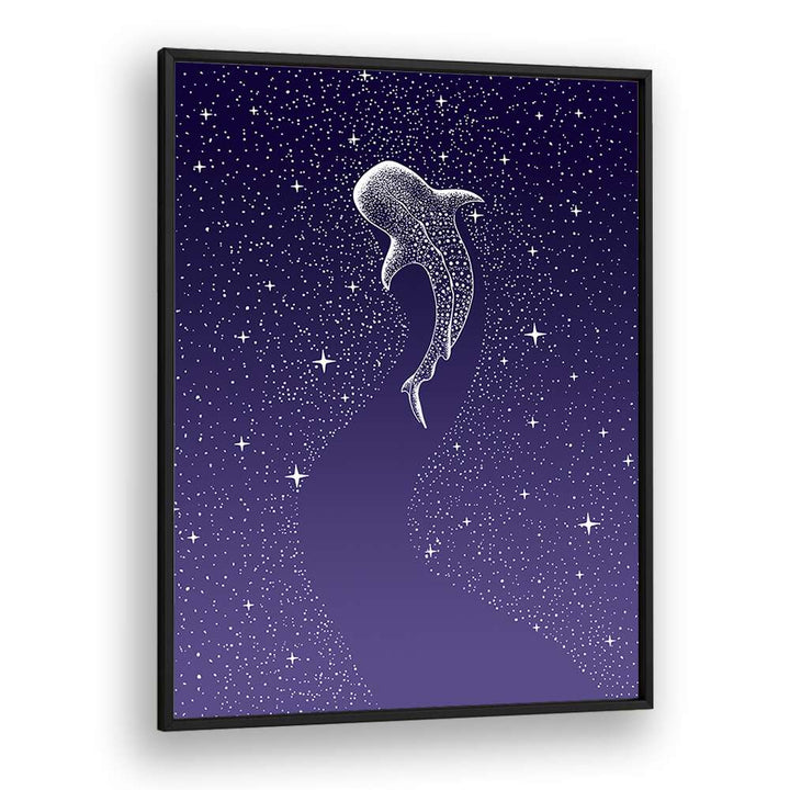 Star Eater Dark Blue To Purple Grad By Aliriza Cakir Surreal Paintings Surreal Art in Black Plain Frame