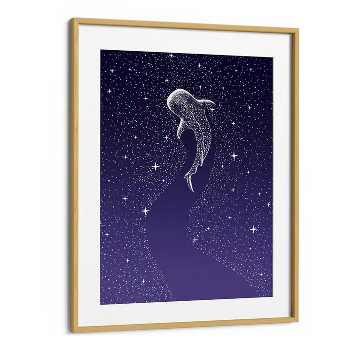 Star Eater Dark Blue To Purple Grad By Aliriza Cakir Surreal Paintings Surreal Art in Oak Wood Frame With Mount