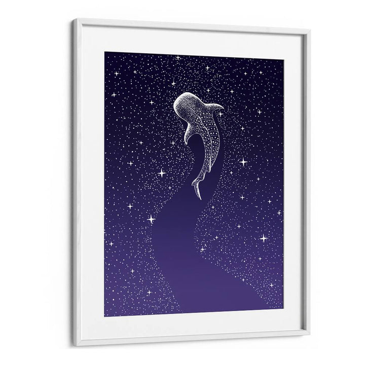 Star Eater Dark Blue To Purple Grad By Aliriza Cakir Surreal Paintings Surreal Art in White Frame With Mount