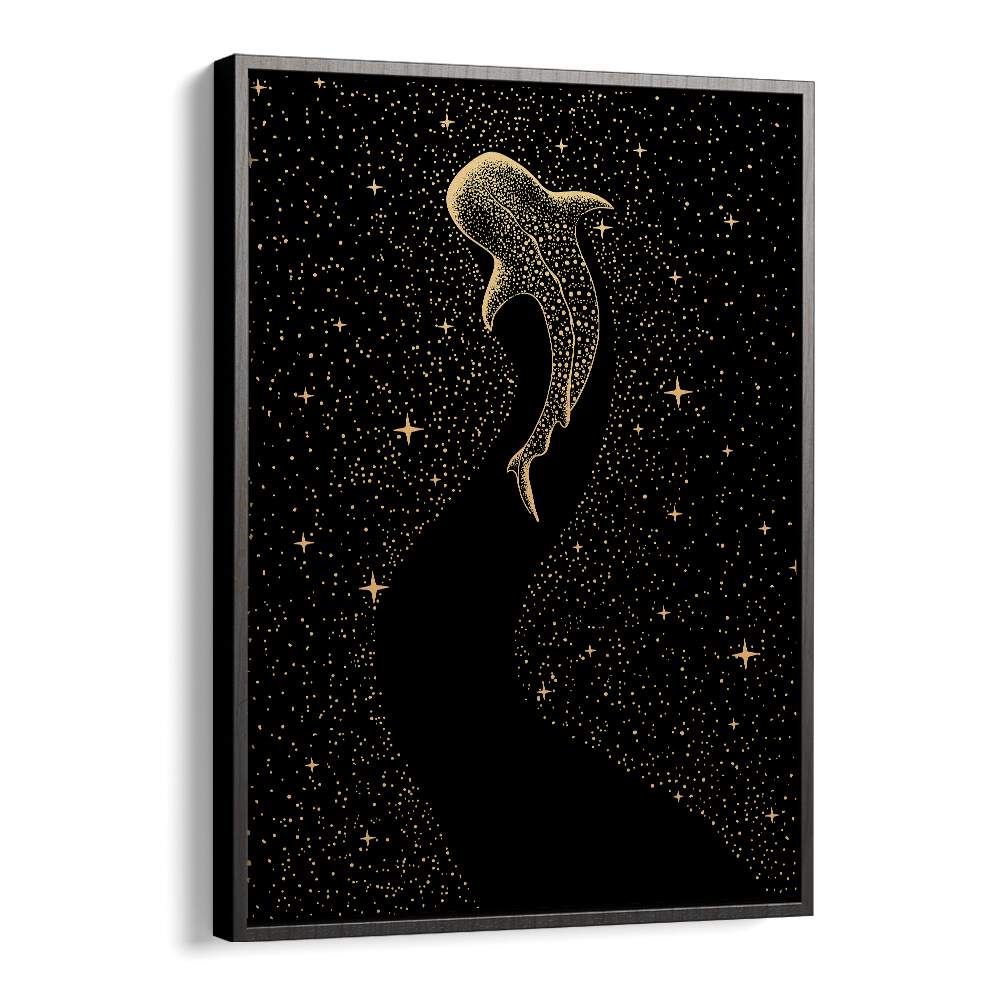 Star Eater Dark Gold Version By Aliriza Cakir Surreal Paintings Surreal Art in Black Floater Frame