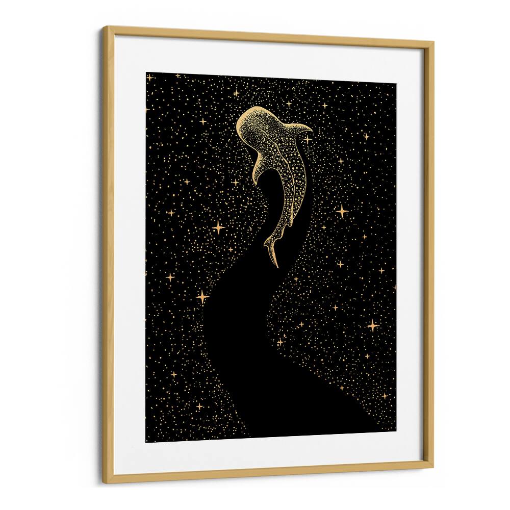 Star Eater Dark Gold Version By Aliriza Cakir Surreal Paintings Surreal Art in Oak Wood Frame With Mount