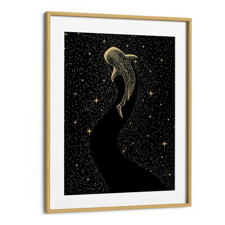 Star Eater Dark Gold Version By Aliriza Cakir Surreal Paintings Surreal Art in Oak Wood Frame With Mount