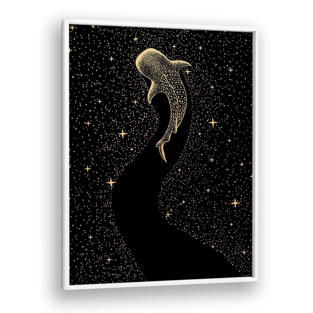 Star Eater Dark Gold Version By Aliriza Cakir Surreal Paintings Surreal Art in White Plain Frame