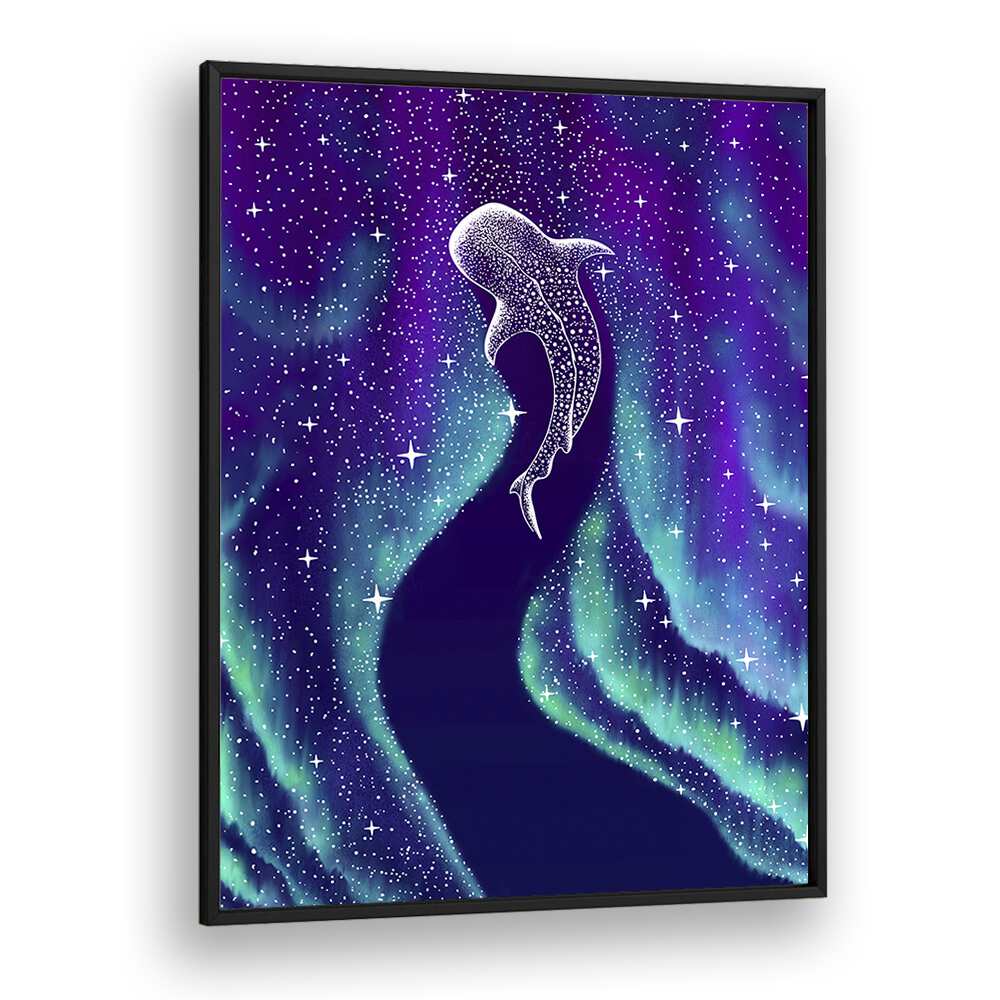 Star Eater In Northern Lights By Aliriza Cakir Surreal Paintings Surreal Art in Black Plain Frame