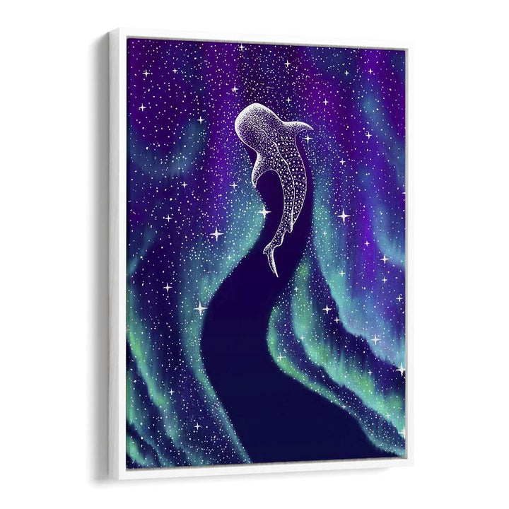 Star Eater In Northern Lights By Aliriza Cakir Surreal Paintings Surreal Art in White Floater Frame