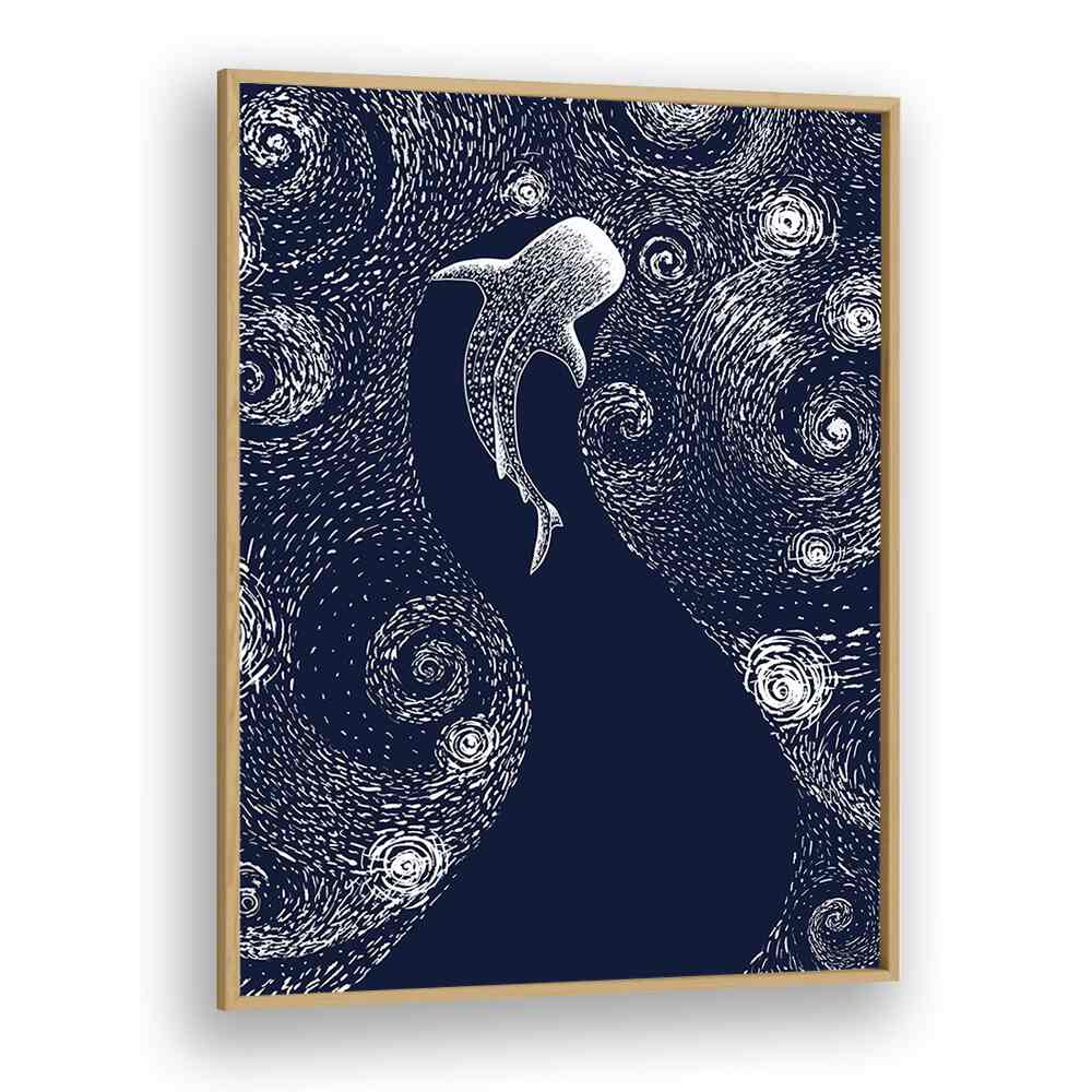 Star Eater In Van Gogh Style By Aliriza Cakir Surreal Paintings Surreal Art in Oak Wood Plain Frame