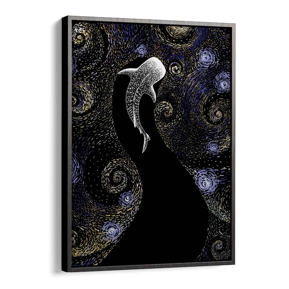 Star Eater In Van Gogh Style II By Aliriza Cakir Surreal Paintings Surreal Art in Black Floater Frame