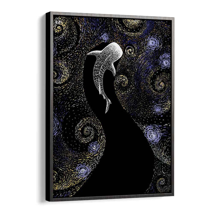 Star Eater In Van Gogh Style II By Aliriza Cakir Surreal Paintings Surreal Art in Black Floater Frame