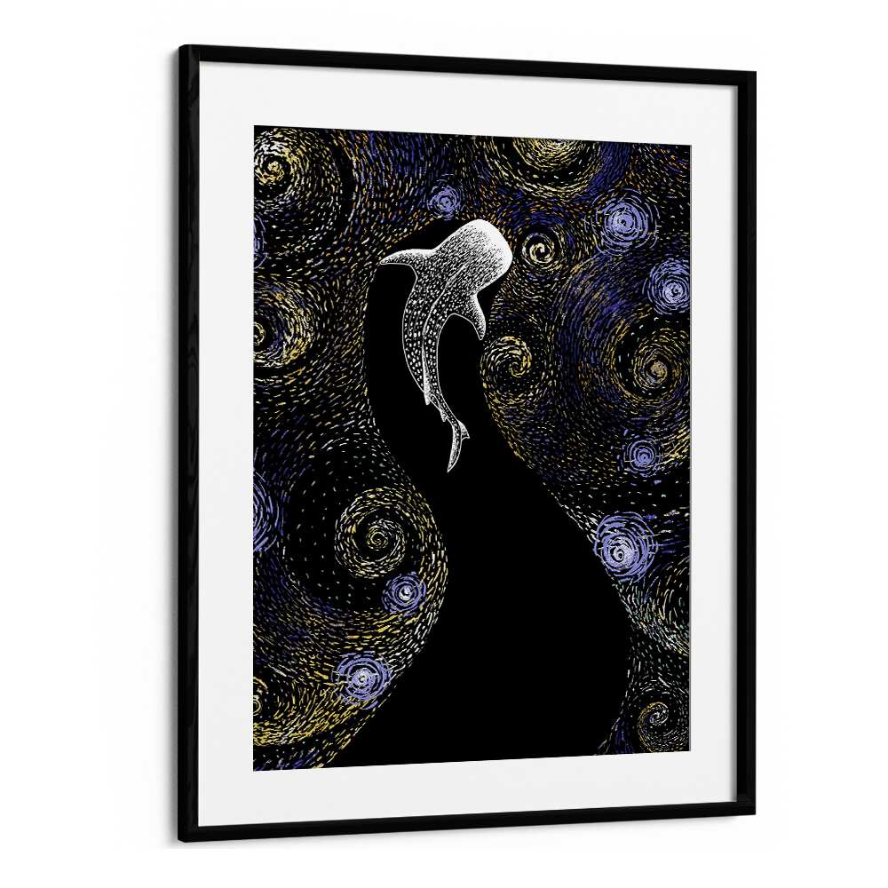 Star Eater In Van Gogh Style II By Aliriza Cakir Surreal Paintings Surreal Art in Black Frame With Mount