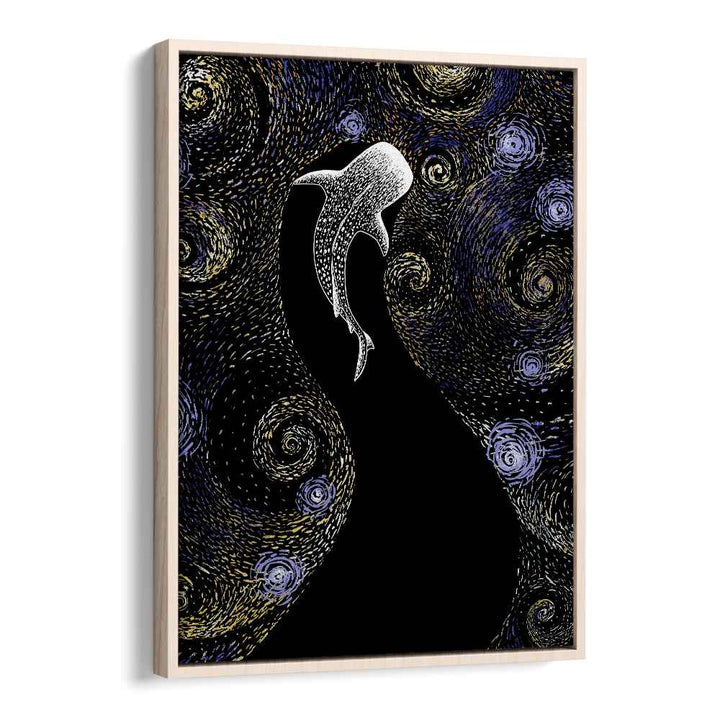 Star Eater In Van Gogh Style II By Aliriza Cakir Surreal Paintings Surreal Art in Oak Wood Floater Frame