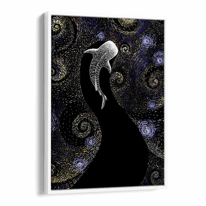 Star Eater In Van Gogh Style II By Aliriza Cakir Surreal Paintings Surreal Art in White Floater Frame