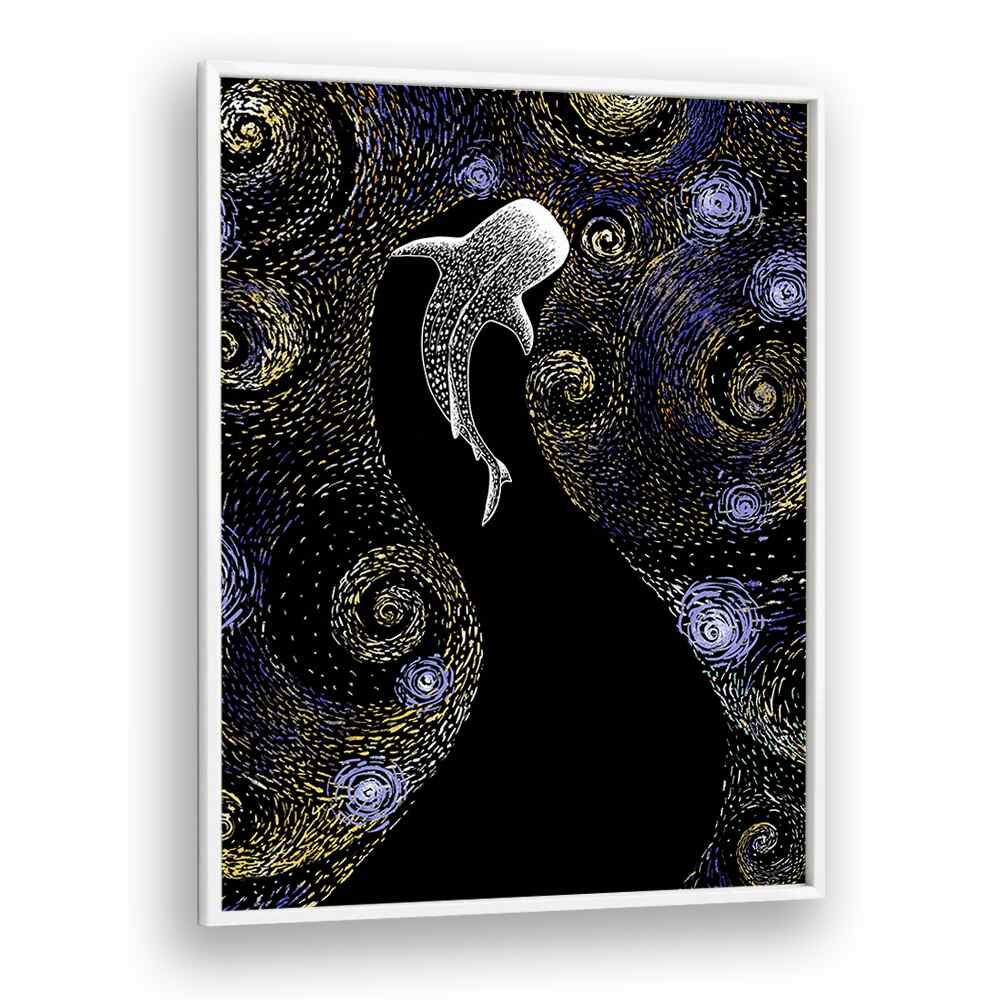 Star Eater In Van Gogh Style II By Aliriza Cakir Surreal Paintings Surreal Art in White Plain Frame