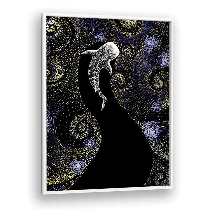 Star Eater In Van Gogh Style II By Aliriza Cakir Surreal Paintings Surreal Art in White Plain Frame