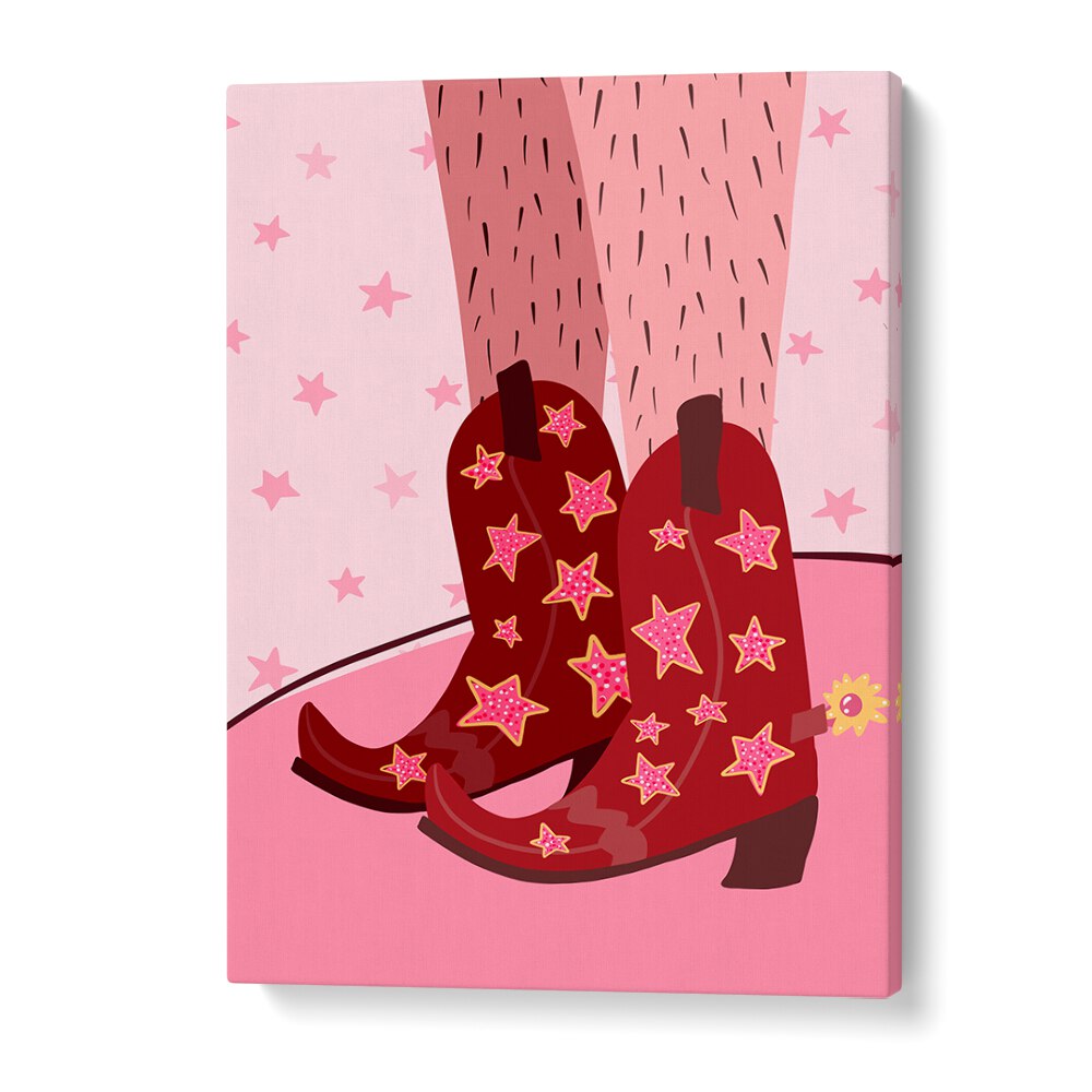 Starry Cow Girl Boots by Athene Fritsch Wall Art Prints Wall Art Printings in Gallery Wrap