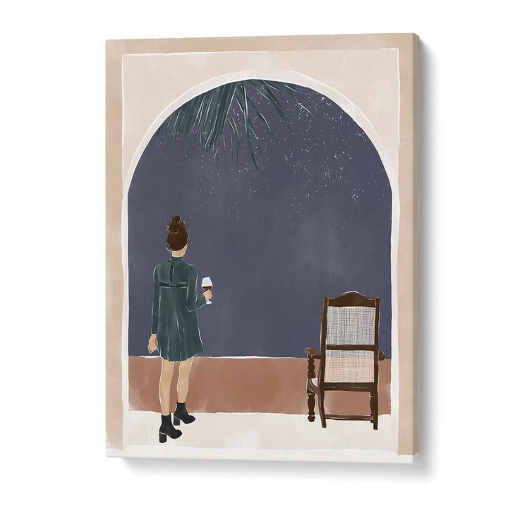 Starry Night By Ivy Green Women Illustration Paintings in Gallery Wrap