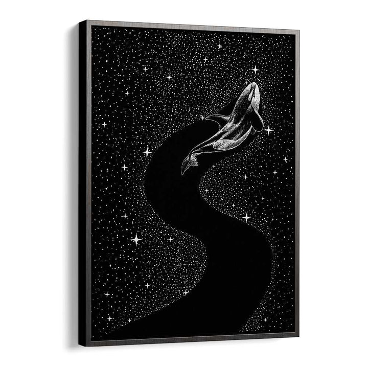 Starry Orca Black Version By Aliriza Cakir Surreal Paintings Surreal Art in Black Floater Frame