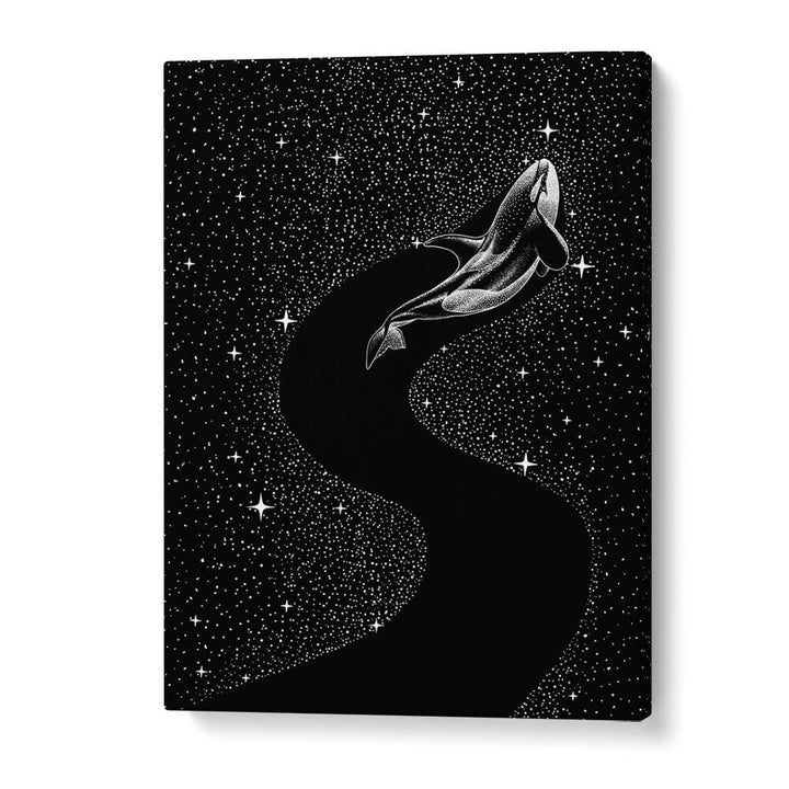 Starry Orca Black Version By Aliriza Cakir Surreal Paintings Surreal Art in Gallery Wrap