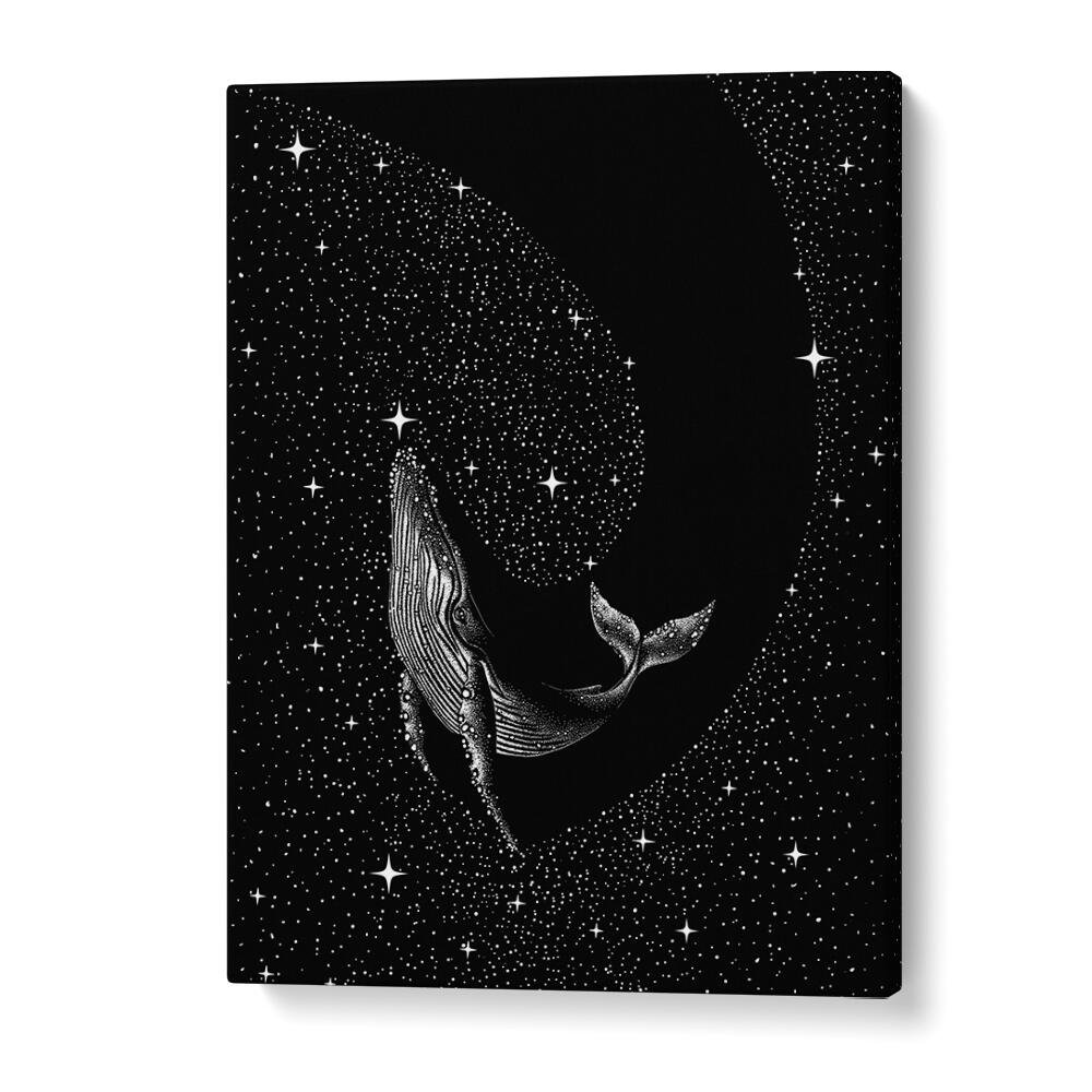 Starry Whale Black Version By Aliriza Çakir Surreal Paintings Surreal Art in Gallery Wrap