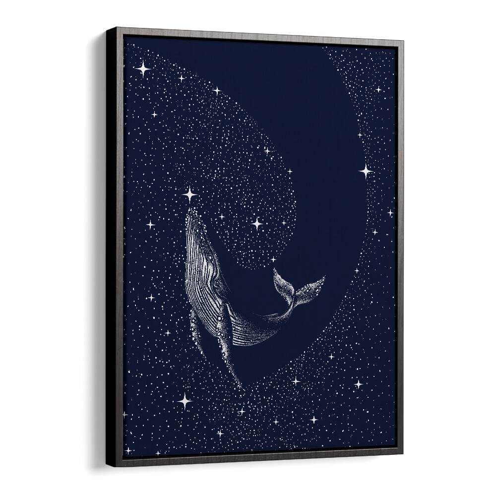 Starry Whale By Aliriza Çakir Surreal Paintings Surreal Art in Black Floater Frame