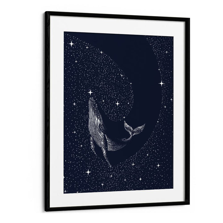 Starry Whale By Aliriza Çakir Surreal Paintings Surreal Art in Black Frame With Mount