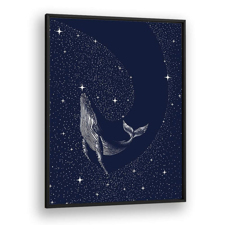 Starry Whale By Aliriza Çakir Surreal Paintings Surreal Art in Black Plain Frame