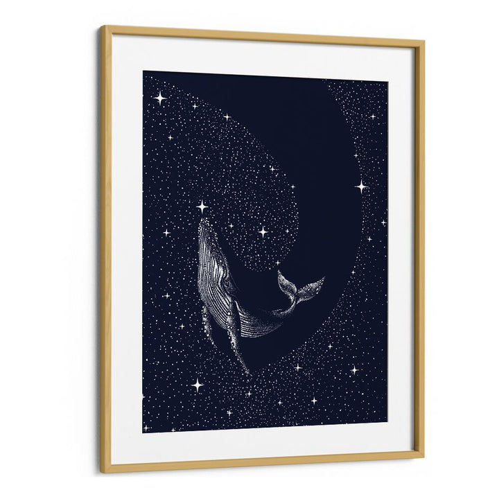 Starry Whale By Aliriza Çakir Surreal Paintings Surreal Art in Oak Wood Frame With Mount