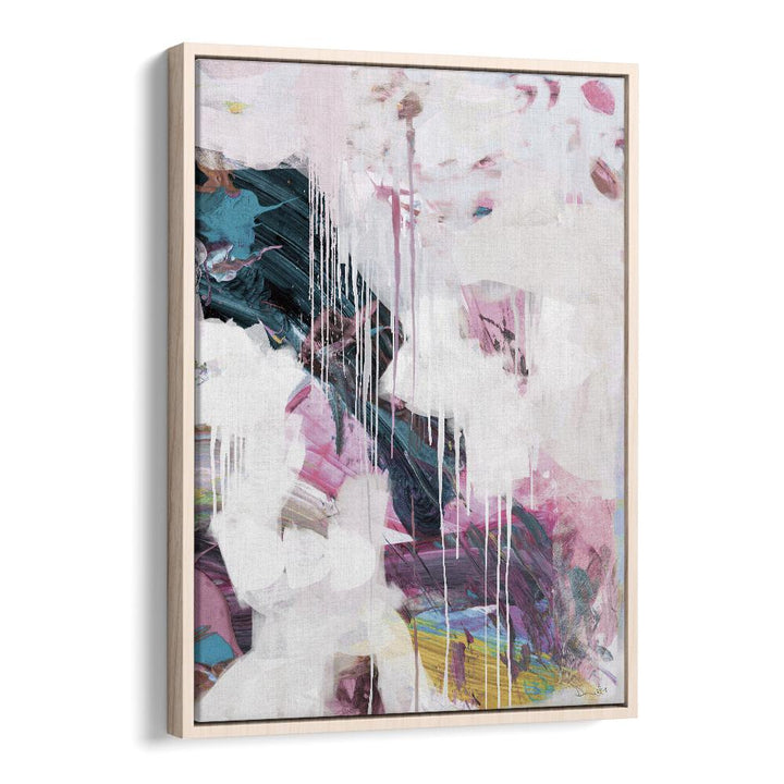 Statement I By Dan Hobday Abstract Art Abstract Paintings in Oak Wood Floater Frame