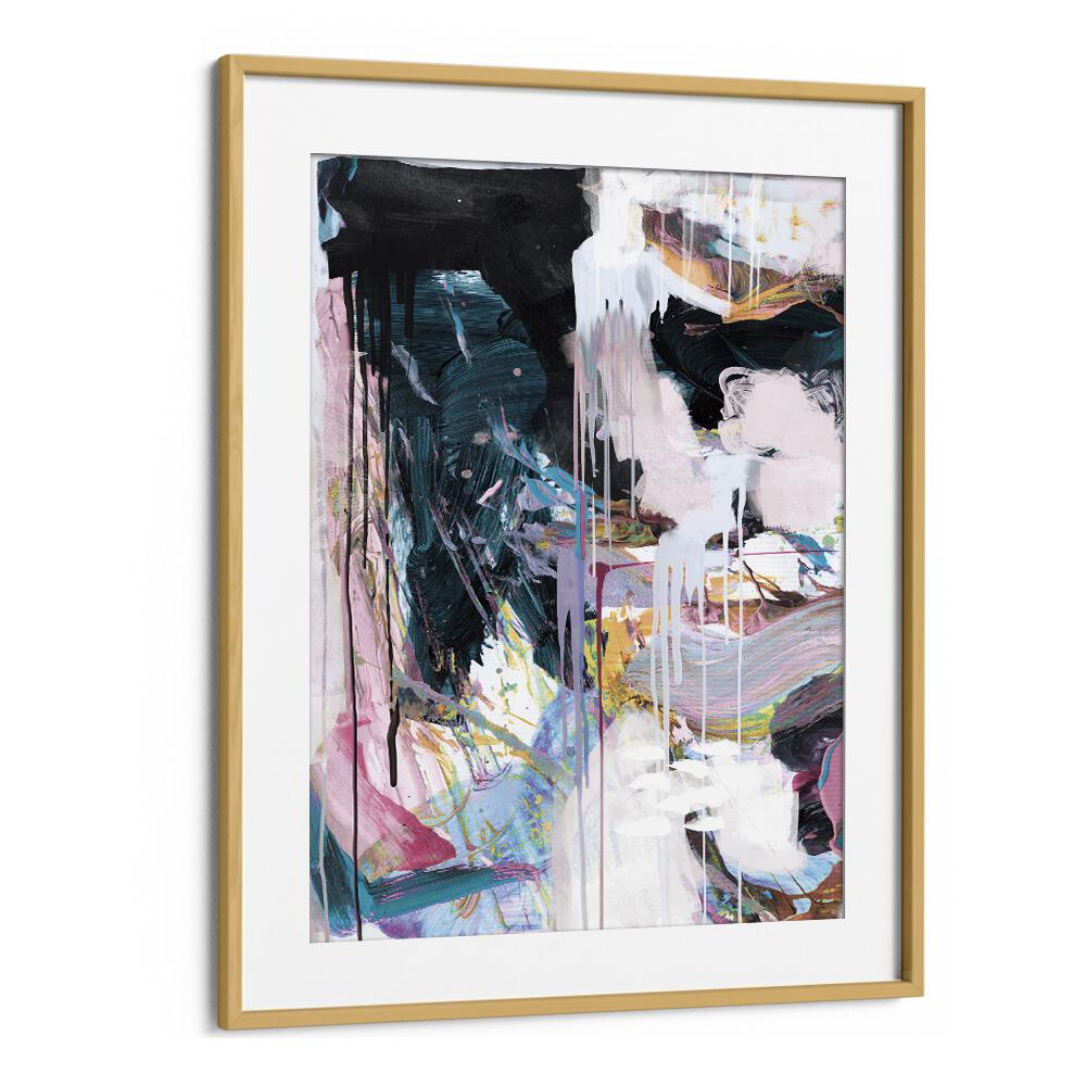 Statement II By Dan Hobday Abstract Art Abstract Paintings in Oak Wood Frame With Mount