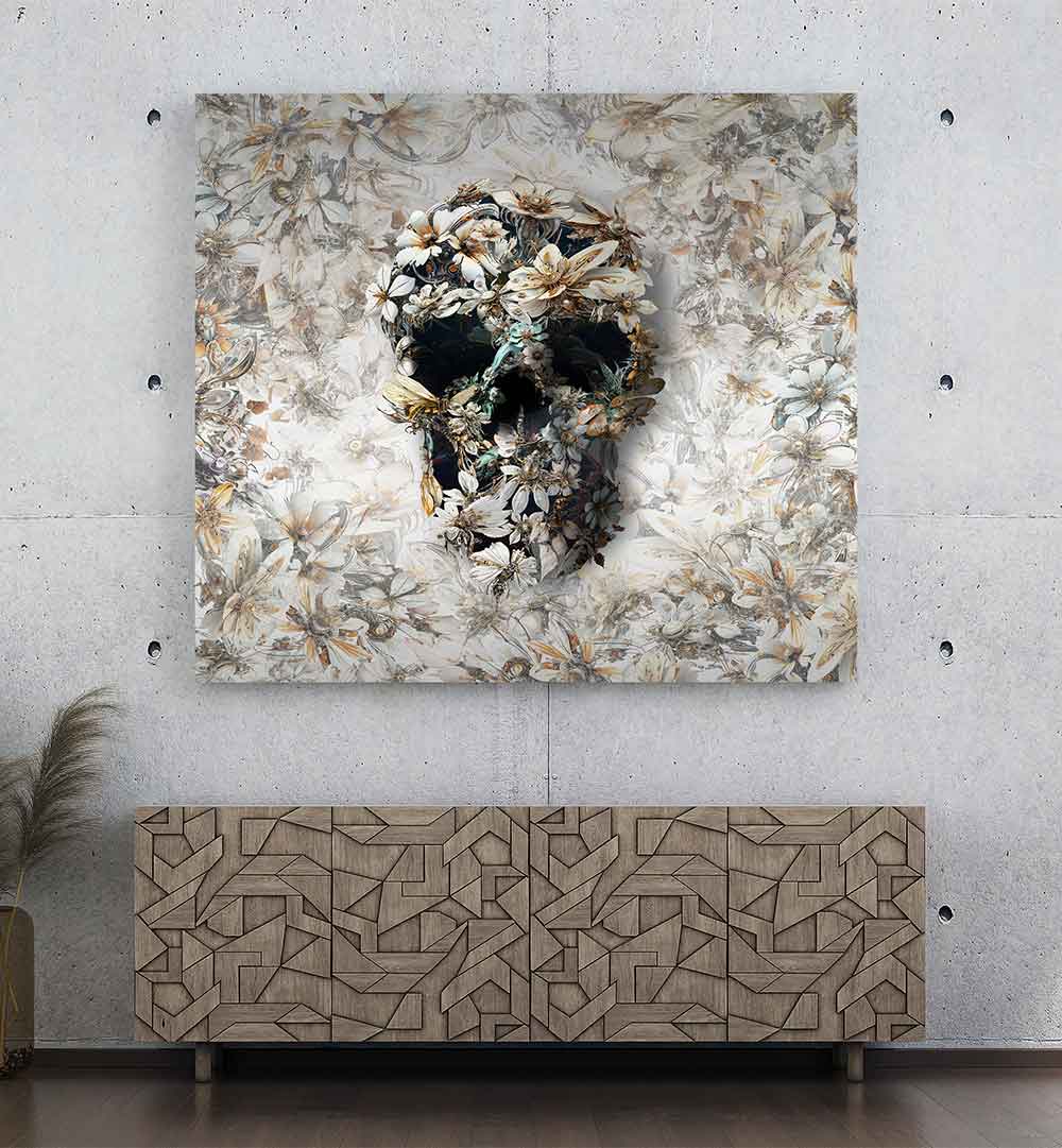 STEAMPUNK SKULL , SURREAL ART PRINTS