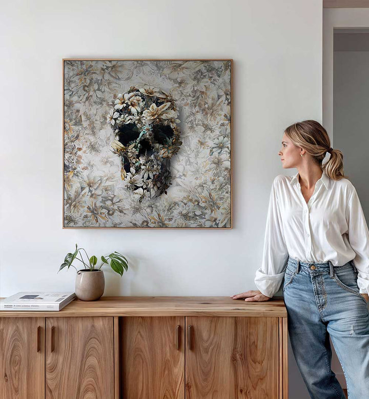 STEAMPUNK SKULL , SURREAL ART PRINTS