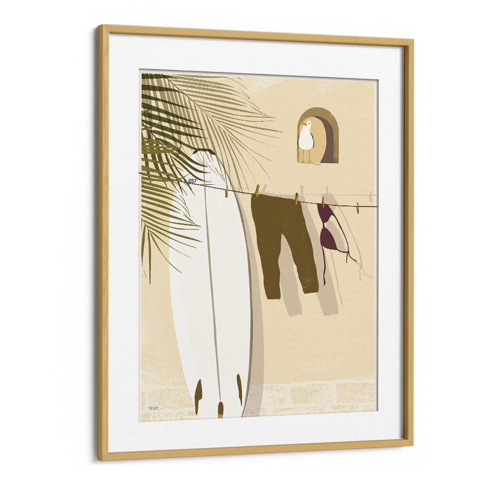 Still Life By Andi Bell Beach Prints in Oak Wood Frame With Mount