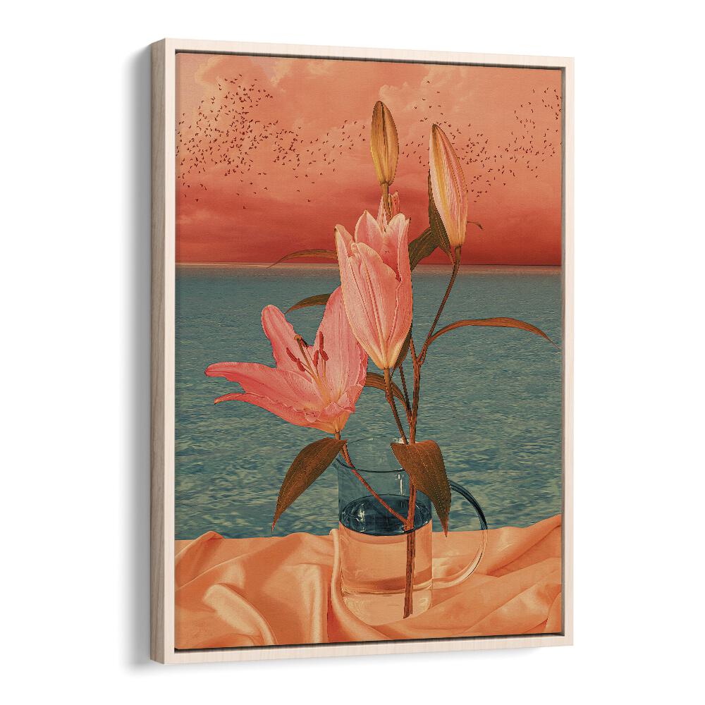 Still Life By Cosmo Zach Surreal Art Prints Surrealism in Oak Wood Floater Frame