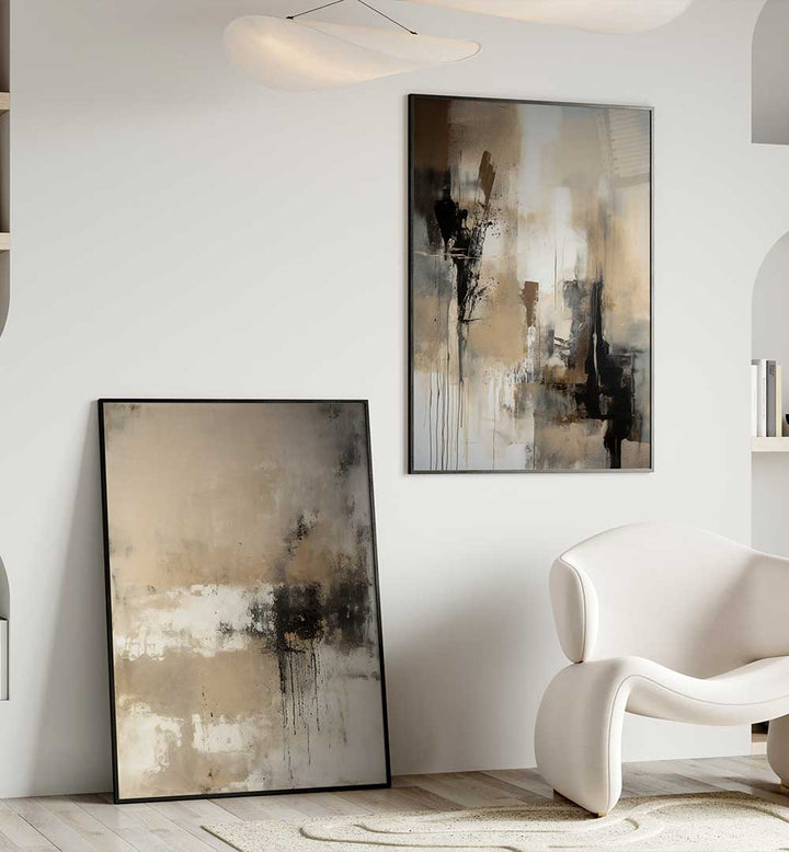 STILL SILENCE SET , SET OF 2 PAINTINGS