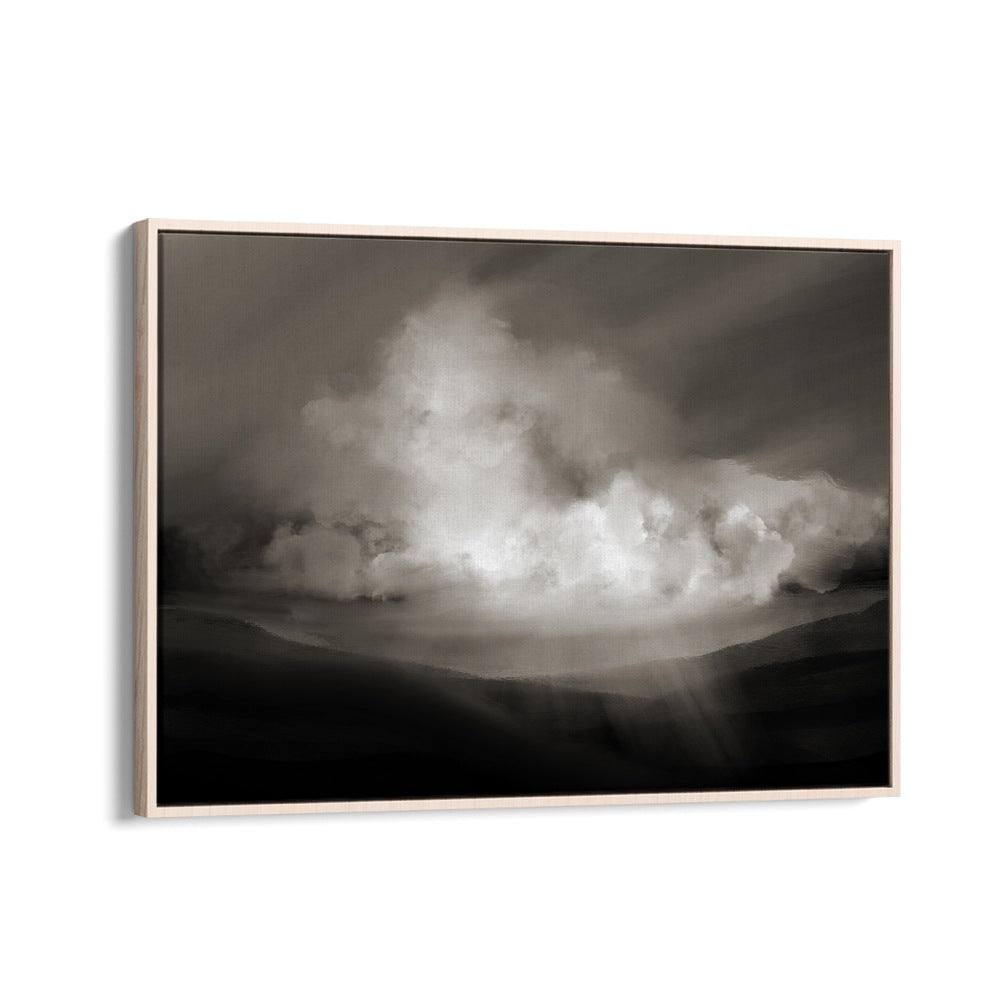 Storm By Dan Hobday Abstract Art Abstract Paintings in Oak Wood Floater Frame