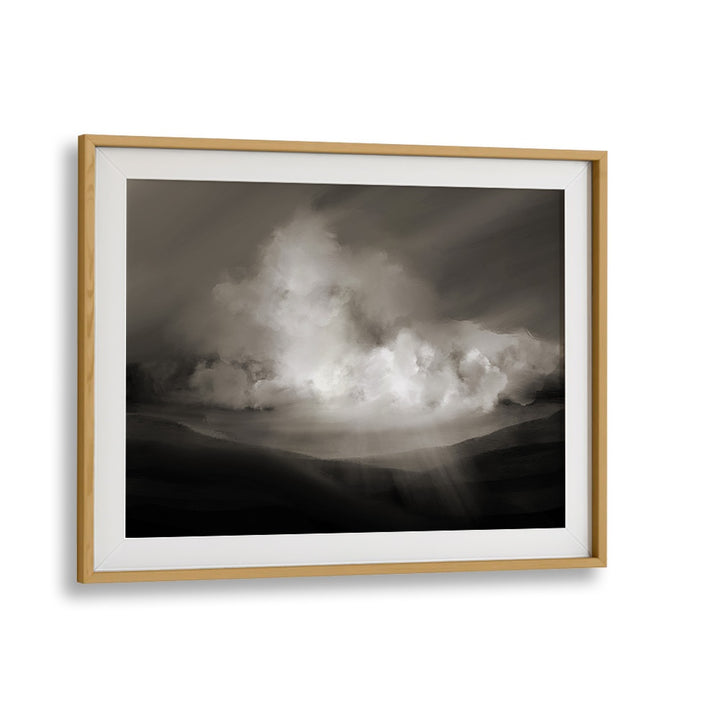 Storm By Dan Hobday Abstract Art Abstract Paintings in Oak Wood Frame With Mount